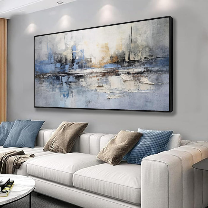 Blue Gray GalleryStandard Canvas Framed WallArt 20x40