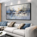 Blue Gray GalleryStandard Canvas Framed WallArt 20x40