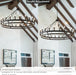 53Inch Black Wagon Wheel Chandelier Farmhouse Industrial