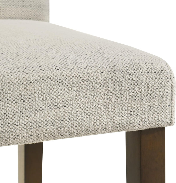 Counter Height Bar Stools Set of 3, 27" H Seat Height Upholstered Barstools, Fabric in Ivory