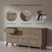 63" Wide Fluted 9 Drawer Dresser for Bedroom, Grey Alder