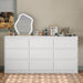 Modern 9 Large Storage Drawers Dresser for Clothes Organizer, White Modern Chest of Drawers for Closet, 60" Long Drawer Organizer Cabinet for Bedroom,Living Room,Entryway,Hallway