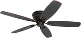 Ceiling Fans Glen Alden, 52 Inch Classic Flush Mount Indoor Ceiling Fan with No Light, Pull Chain, Quick-2-Hang Dual Finish Blades, Reversible Motor - 50516-01 (Oil Rubbed Bronze)