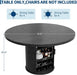 47'' round Dining Table, Wooden Kitchen Table with Fluted Base