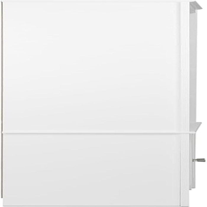 Sonoma Tall 6-Tier Bookcase 80"H with Doors & 2 Adjustable Shelves, White Storage Cabinet, Modern Display Cabinet, Bookshelf with Storage Shelves for Home Office, Living Room, Bedroom