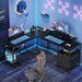 FiftyNineInch LShaped Desk With Black StorageDrawers Unit