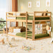 Twin Over Twin NaturalFinish SolidWood BunkBed Ladder