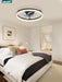 Ceiling Fans with Lights, 20 Inch Low Profile Flush Mount Ceiling Fan, Dimmable LED, APP & Remote Control, Quiet Reversible DC Motor, 6 Speeds, Fandelier for Bedroom, Black
