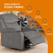 Swivel Rocker Recliner Chair with Heat and Massage, 31.89"Wide Rocking Sofa Home Recliner for Living Room Home Theater Office, Gray