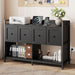 Black 43Inch Engineered Filing Cabinet With Outlet
