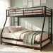 Twin Over Full Bunk Bedframe With DetachableTrundle