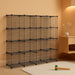 Wire Storage Cubes, Metal Storage Shelves Bookshelf, Stackable Modular Closet Organizer for Bedroom Living Room, Office, Black (20-Cube, Iron)