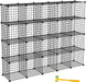 Wire Storage Cubes, Metal Storage Shelves Bookshelf, Stackable Modular Closet Organizer for Bedroom Living Room, Office, Black (20-Cube, Iron)