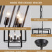 Black Lantern Chandelier For High Ceiling Lighting