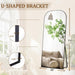 Mirror, 71X26 Inch Full Length with Stand, Black, Rounded Top, Floor Mount, Aluminum Frame, for Bedroom, Living Room