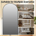 76"X34" Floor Mirror Full Length, Arched Full Length Mirror with Stand, Large Full Body Mirrors for Bedroom Living Room or Cloakroom Black