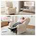 Power Recliner Chair,Electric Recline Sofa Chair for Adults with USB Port,Comfy Teddy Fleece Adjustable Cloud Sofa,Tool-Free Setup,Beige White