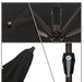12-Year Protection 9-Ft Outdoor Patio Umbrella, Sunbrella Fade-Resistant Acrylic Fabric, Auto Tilt and Crank, Heavy-Duty Aluminum Frame/ Reinforced Ribs, Bronze Pole, Black