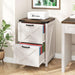 Two Drawer Farmhouse Vertical Filing Cabinet White