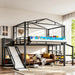 IndustrialGrade Metal Loft Bed Multicolor LED Lighting