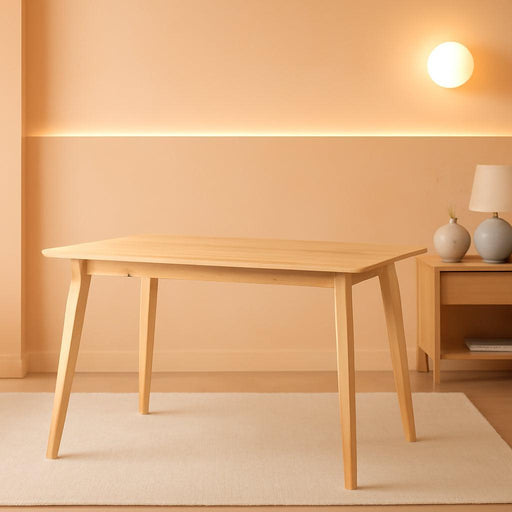 FSC Certified Solid Wood Kitchen Rectangular Dining Table, Easy to Assemble, 29.5"D X 47.2"W X 29.5"H, Natural Wood