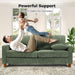 70In Emerald Corduroy Oversized Cushioned ThreeSeater Sofa