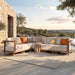 HDPE Patio Furniture Set, 6 Pieces L Shaped Sectional