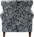 Elegant Floral Wingback Chair With Removable Cushion