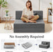 Dark Gray 4In1 FoldingMemoryFoam SofaBed WashableCover