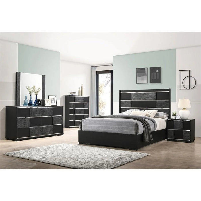 Blacktoft 5-Piece Queen Panel Bedroom Set Black