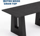 63" Dining Table for 4-6 People, Modern Kitchen Table, Black