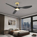 Ceiling Fans with Lights and Remote, 52 Inch Large Airflow Indoor Ceiling Fans with Quiet DC Motor and 3 Colour Temperature Black Noiseless Attractive Design (Black-Gold)