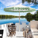 9Ft Elegant Valance Patio Umbrella, Outdoor Umbrellas for Patio with Auto-Tilt and Crank Systerm, Table Umbrella for Outdoors, Poolside,Beach, Backyard