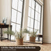 76"X35" Arched Full Length Mirror, Brushed Black Aluminum Frame Floor Mirror with Stand, HD Shatterproof Glass & Rust-Proof Body Mirror for Bedroom, Living Room, Bathroom, Entryway