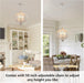 White Farmhouse Chandelier Five Light Pendant Fixture