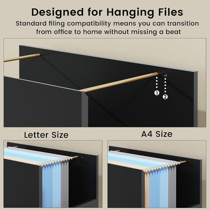 60Inch Filing Cabinet With Adjustable Shelf Storage