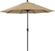 12-Year-Non-Fading, 9Ft Premium Sunbrella Patio Umbrella, Hand-Crank, Button-Tilt, Bronze Frame, Heather Beige Fabric