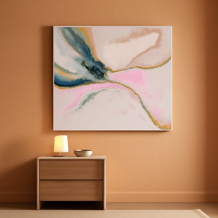 Green Abstract Wall Art for Living Room Modern Pink and Gold Emerald Green Marble Artwork Painting Canvas Bedroom Office Home Office Wall Decor 36" X 24"