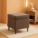 Home Decor | Dinah Collection Modern Storage Ottoman | Ottoman with Storage for Living Room & Bedroom (Chocalate Brown)