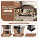 12x16 Brown Gazebo Polycarbonate Roof Aluminum Frame