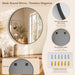 40 Inch round Mirror, Black Metal Frame Wall Mirror for Bathroom