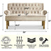 Warm Beige Loveseat Sofa Furniture Settee