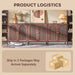 92.63" W Modern Arched Sideboard Buffet Cabinet with Storage, Brown | Fluted Arch Sideboard Cabinet W/Adjustable Shelves, Wooden Modular Kitchen Cabinet for Dining& Living Room, Entryway