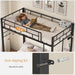 VintageBrown Twin Over Twin Loft BunkBed DeskCharging
