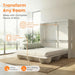 White Queen Murphy Bed With IntegratedStorageShelf