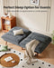 Futon Sof Bed,Vintge Couch with djustble Bckrest & rmrests, Convertible Futon Sof Couch for Efficient Home,Smll Spces, Living Room or Office, Corduroy Futon Couchs,Grey