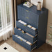 47" Tall Fluted 5-Drawer Dresser for Bedroom, Blue
