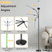 Rechargeable Floor Lamp Cordless with 8000Mah Battery, 15W Dual Head Adjustable Gooseneck LED Reading Lamp, Battery Operated Cordless Floor Lamp for Home, IP54 Rated