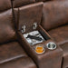 65.7" Zero Wall Recliner Loveseat with Console, 2-Seat Power Wall Hugger Sofa with Cup Holders, USB & Type-C Dual Charge Ports, for Living Room, RV PR646M2 (Dark Brown, Loveseat with Console)