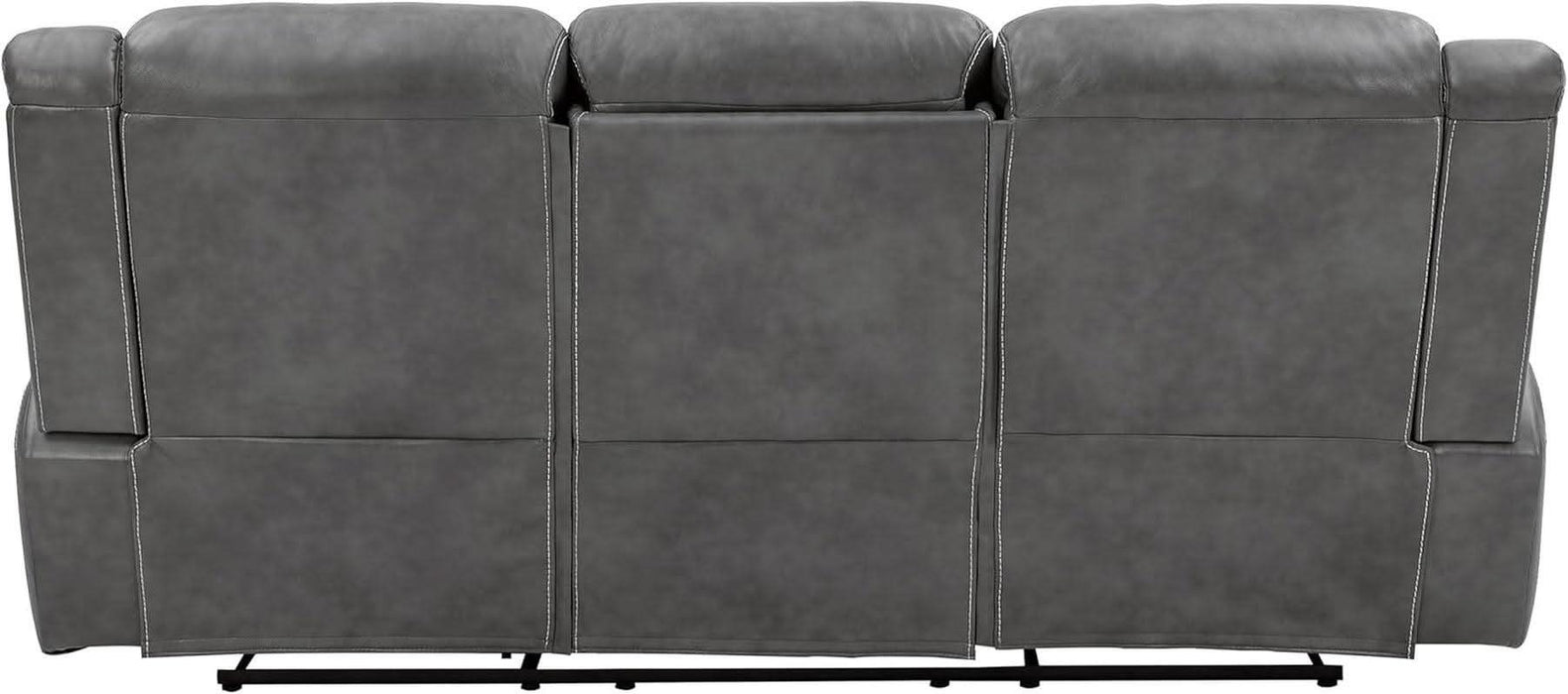 Coaster Home Furnishings - Conrad - Fabric - Upholstered Motion Reclining Sofa with Power Outlet, Padded Headrests and Wall Hugger Design - Living Room - Grey - 650354